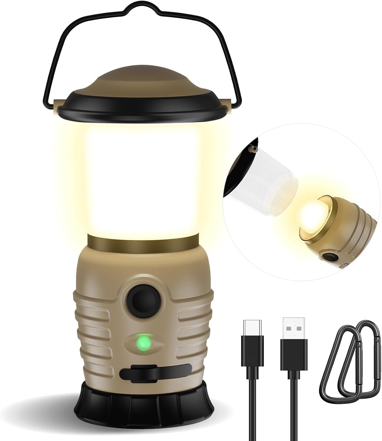 Fishing Light - Portable LED Camping Lantern Rechargeable, 4