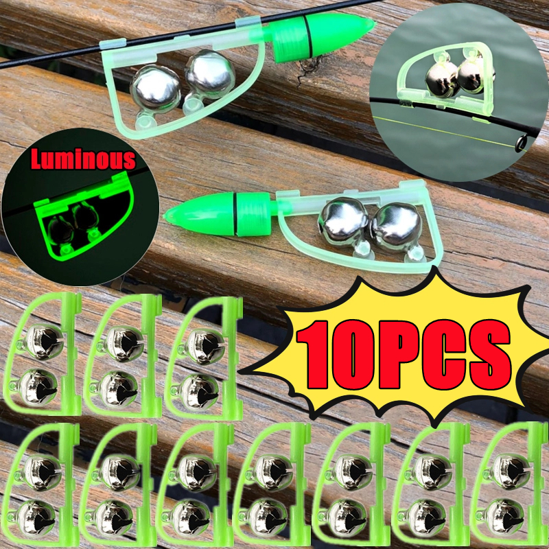 Bite Alarm - New 1-10PCS Luminous Light Twin Bells