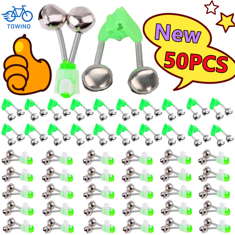 Bite Alarm - 50-5PCS Double Bells Fishing Indicator Bait