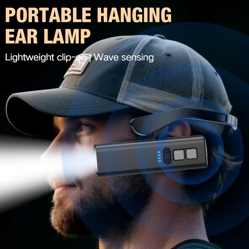 Fish Alarm - 2026 Ear Clip Headlamp Bright LED