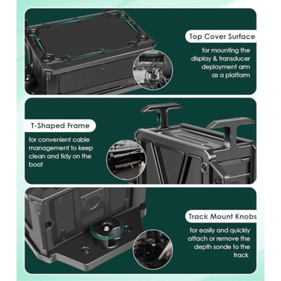 Track Mounted Battery Box for  – Fish Finder Mount recenzja i cena
