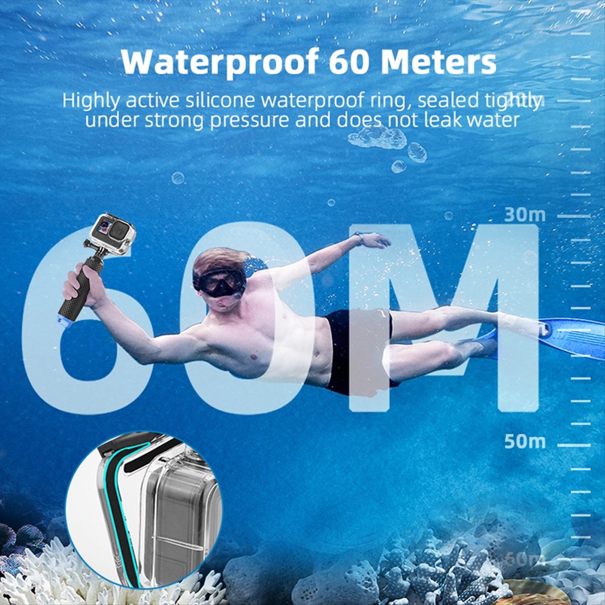 M05K 60M Waterproof Case for G – Underwater Camera recenzja i cena