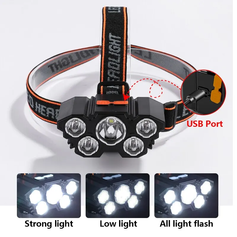 Rechargeable 5 LED Headlamp St – Fish Finder Battery recenzja i cena