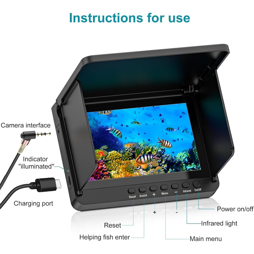5 HD LCD Portable Fish Finder  – Fish Finder Cable recenzja i cena