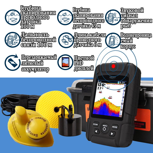 Lucky FF718LiC 2-in-1 Colored  – Fish Finder Cable recenzja i cena