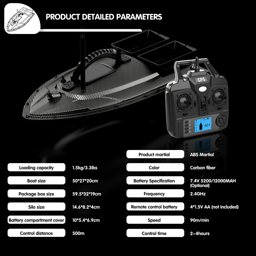 V070 12000mAh/5200mAh RC Bait  – Fishing Gps recenzja i cena